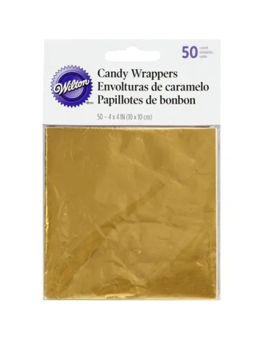 Set de 50 envoltorios dorados para bombones