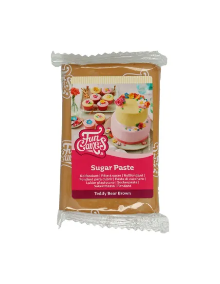 Fondant Funcakes marrón osito de peluche 250 g