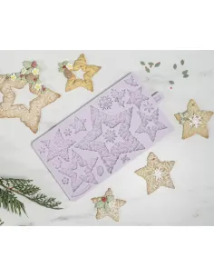 Molde silicona Estrellas de Navidad mimbre Karen Davies