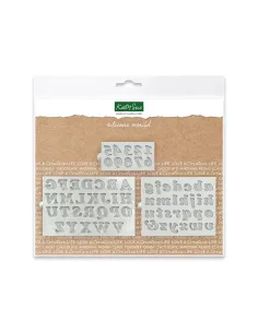Set 3 Moldes silicona Letras mayúsculas, minúsculas y números Katy Sue