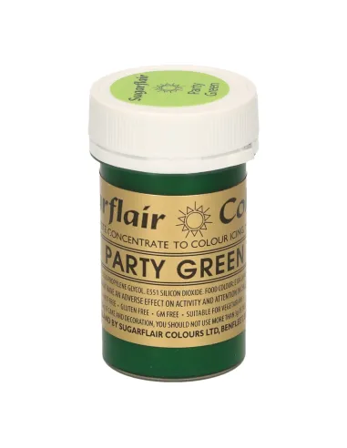 Colorante en pasta verde party Sugarflair