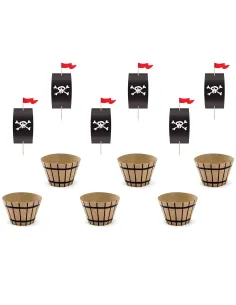 Wrappers y toppers pirata PartyDeco