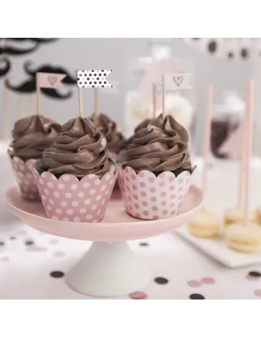 Set 6 wrappers para cupcakes sweets partyDeco