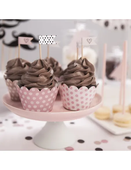 Set 6 wrappers para cupcakes sweets partyDeco