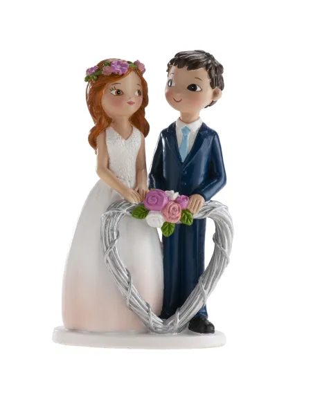 Figura novios Corazón 16 cm