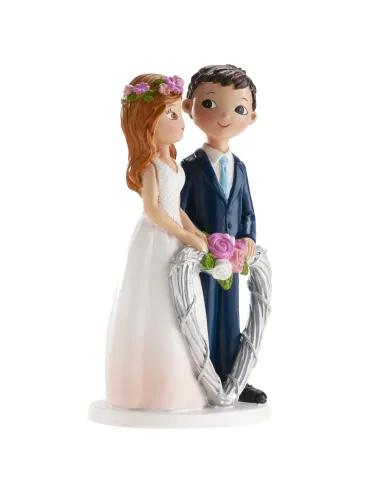 Figura novios Corazón 16 cm