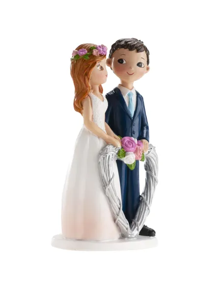 Figura novios Corazón 16 cm