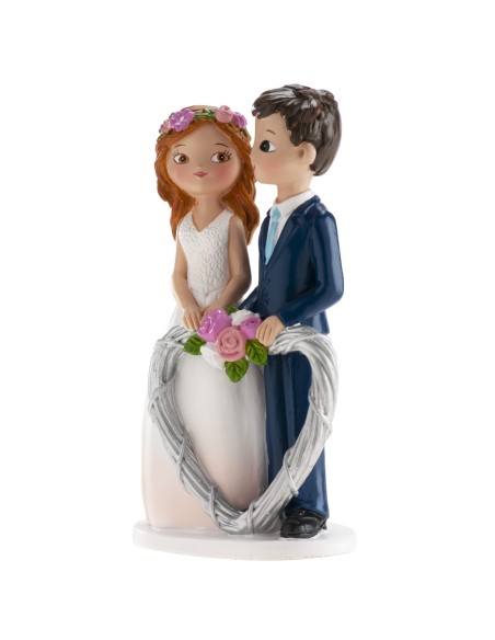 Figura novios Corazón 16 cm