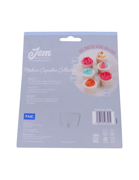 Set 3 boquillas cupcakes medianos JEM