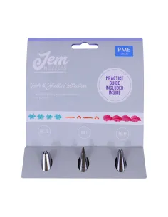 Set 3 boquillas puntos y conchas JEM