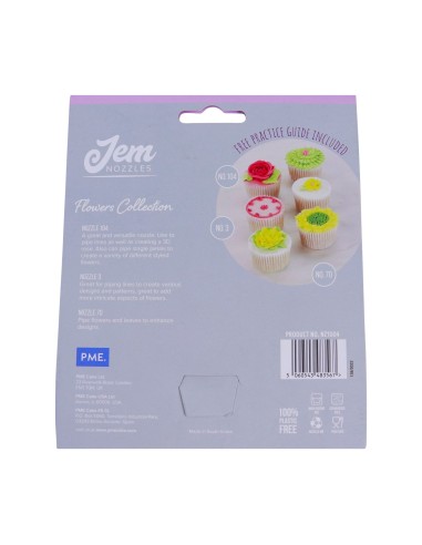 Set 3 boquillas flores JEM