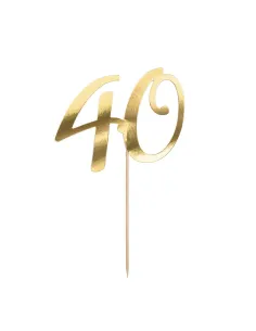 Topper dorado número 40 PartyDeco
