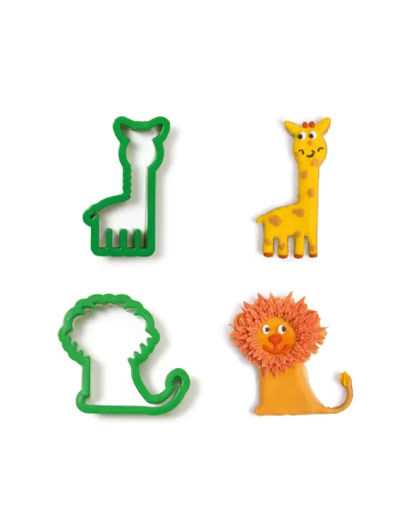 Set 2 cortadores Jirafa y León Decora
