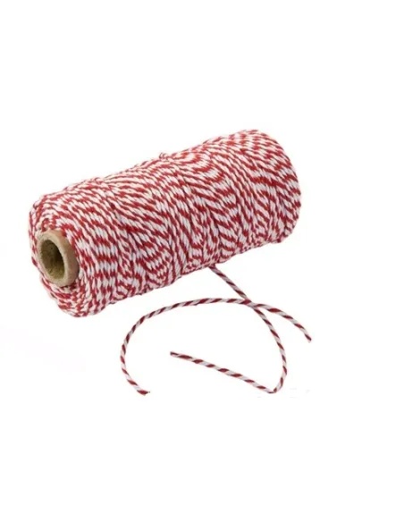 Bakers Twine rojo y blanco 100 metros