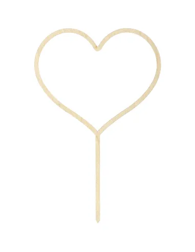 Topper de madera Corazón San Valentín PartyDeco