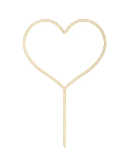 Topper de madera Corazón San Valentín PartyDeco