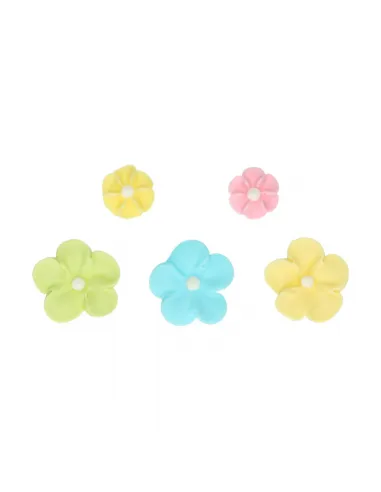 Set 32 decoraciones de azúcar Flores tonos pastel Funcakes