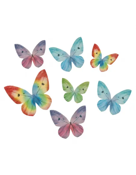 Set 87 mariposas de oblea surtidas 3 - 6 cm Dekora