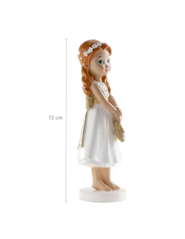 Figura niña comunión descalza 13 cm Dekora