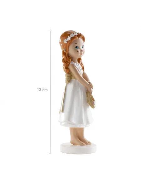 Figura niña comunión descalza 13 cm Dekora