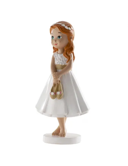 Figura niña comunión descalza 13 cm Dekora
