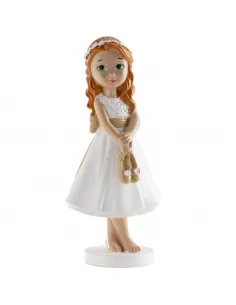 Figura niña comunión descalza 13 cm Dekora