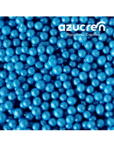 Perlas de azúcar nacaradas Azul 4 mm 90 g Azucren