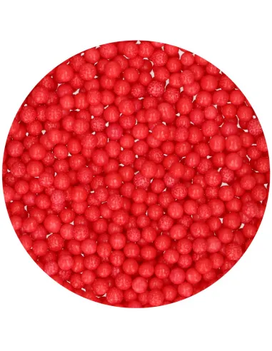 Perlas blandas de azúcar Rojas 60 g Funcakes