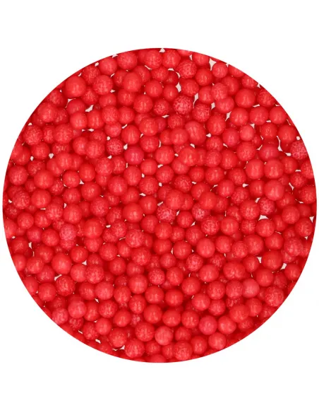 Perlas blandas de azúcar Rojas 60 g Funcakes