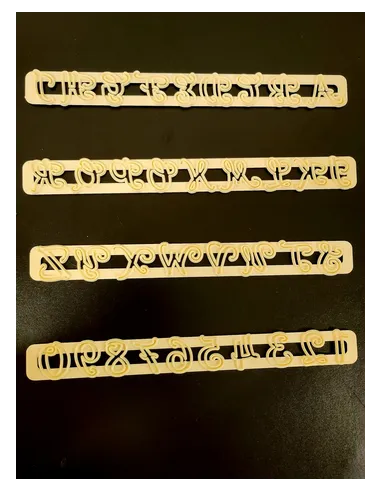 Cortadores regla letras mayúsculas y números Remolino FMM