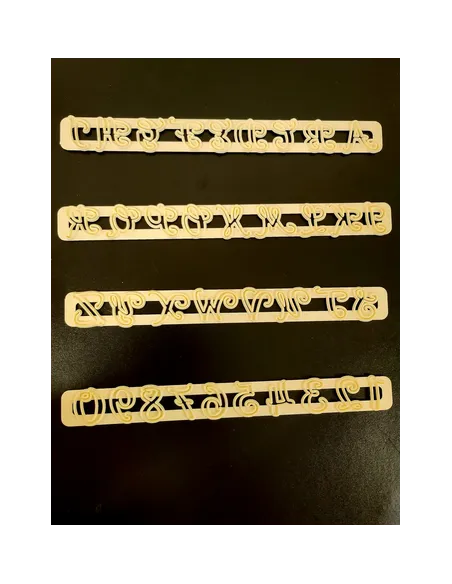 Cortadores regla letras mayúsculas y números Remolino FMM