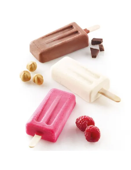 Molde silicona 4 helados mini vintage Silikomart