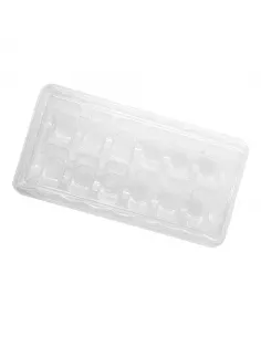 Caja plástico con tapa para 12 macarons
