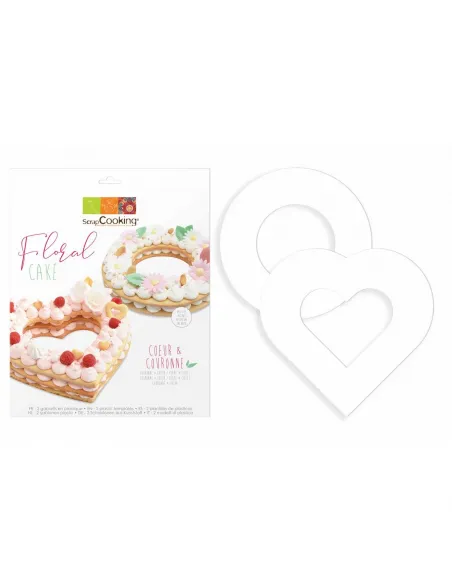 Set 2 plantillas de plástico Corazón y Círculo ScrapCooking