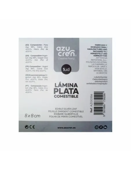 Hoja de plata comestible Azucren