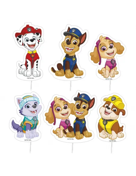 Set 30 toppers de papel Patrulla Canina
