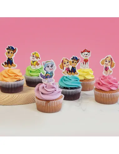 Set 30 toppers de papel Patrulla Canina