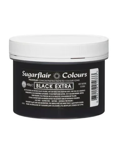 Colorante en pasta Extra Negro 400 g Sugarflair