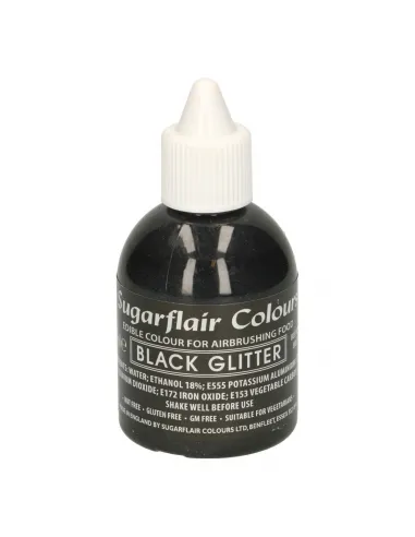 Colorante para aerógrafo Negro metalizado 60 ml Sugarflair