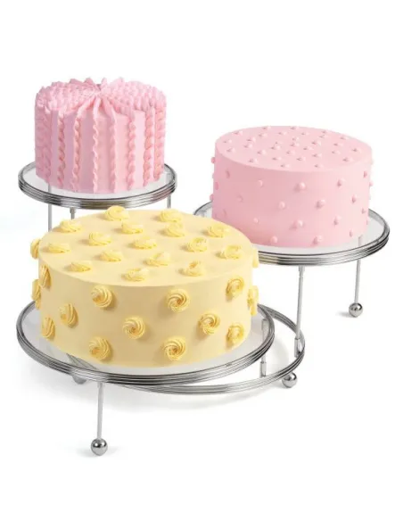 Set 3 stands para tartas de metal Wilton