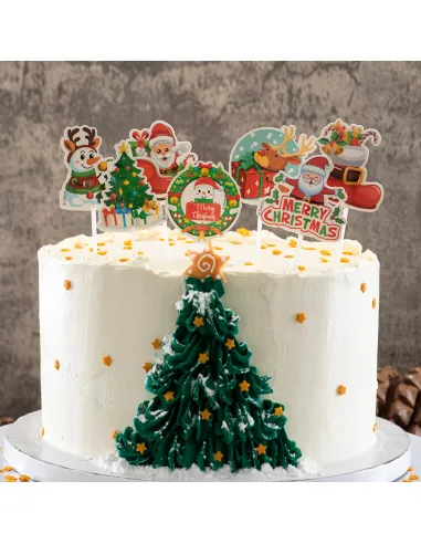 Set 8 toppers Navidad Dekora