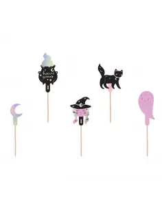 Set 6 toppers Halloween PartyDeco