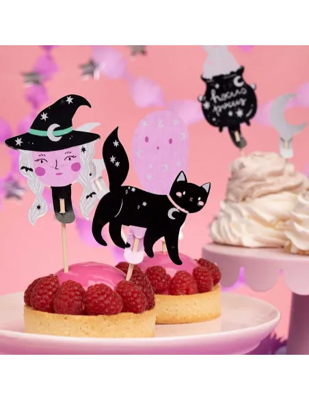 Set 6 toppers Halloween PartyDeco