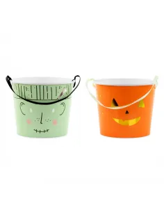 Set 2 cubos para dulces Halloween PartyDeco