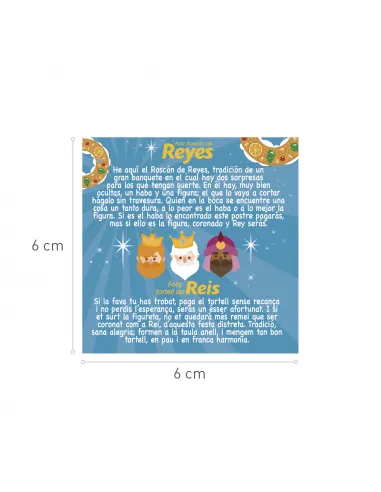 Tarjeta para Roscón en castellano y catalán