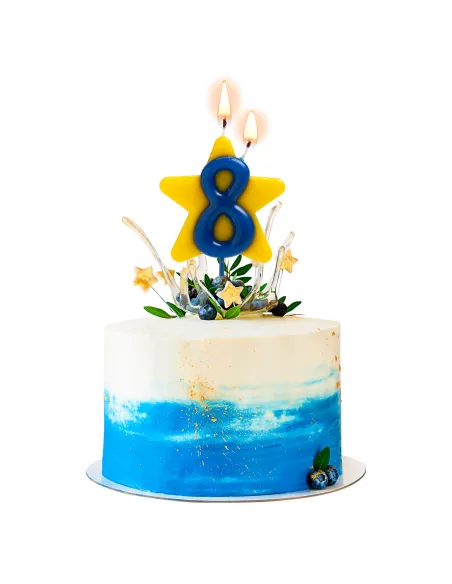 Vela Solidaria Estrella doble deseo Nº 8 Dekora