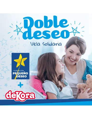 Vela Solidaria Estrella doble deseo Nº 8 Dekora