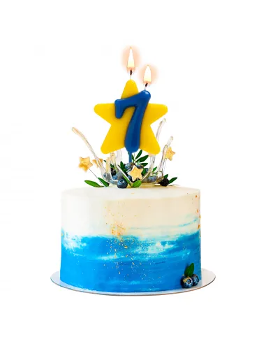 Vela Solidaria Estrella doble deseo Nº 7 Dekora