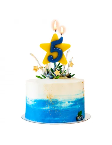 Vela Solidaria Estrella doble deseo Nº 5 Dekora