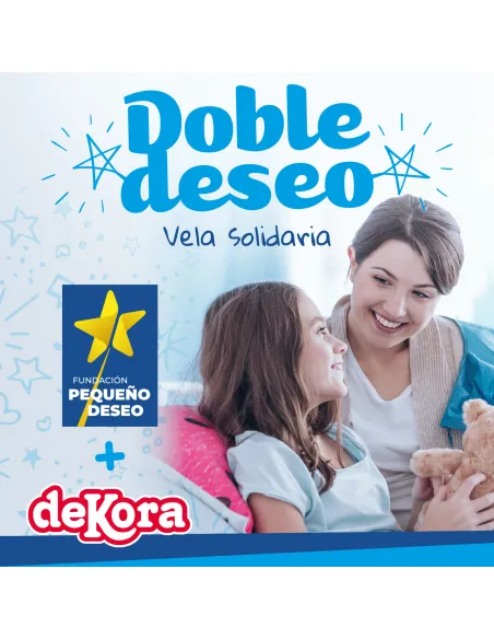 Vela Solidaria Estrella doble deseo Nº 4 Dekora